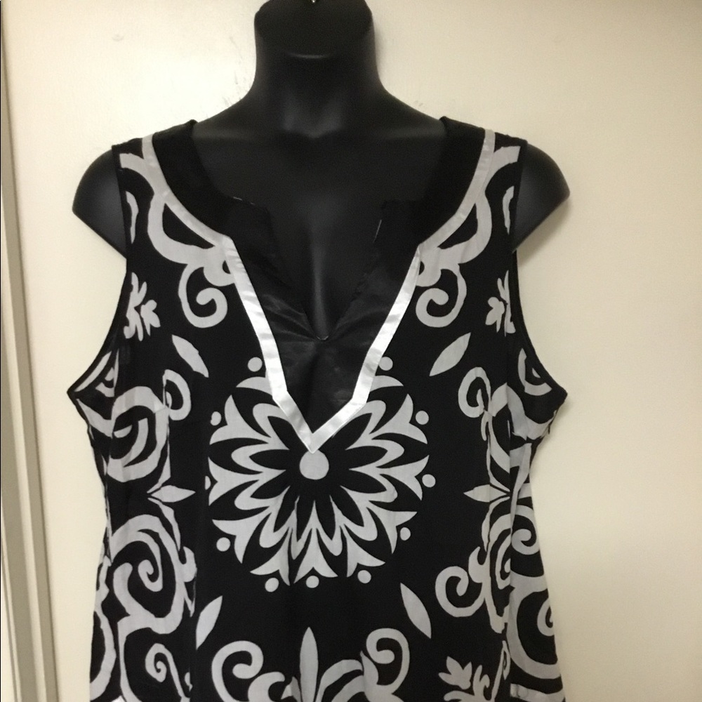 Ashley Stewart Sleeveless 100% Cotton Top Sz 3X